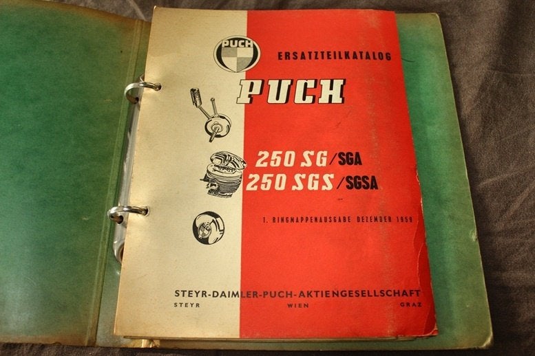PUCH 250 SG SGA SGS SGSA 1959 motorrad ersatzteil katalog, Ophalen of Verzenden, Overige merken
