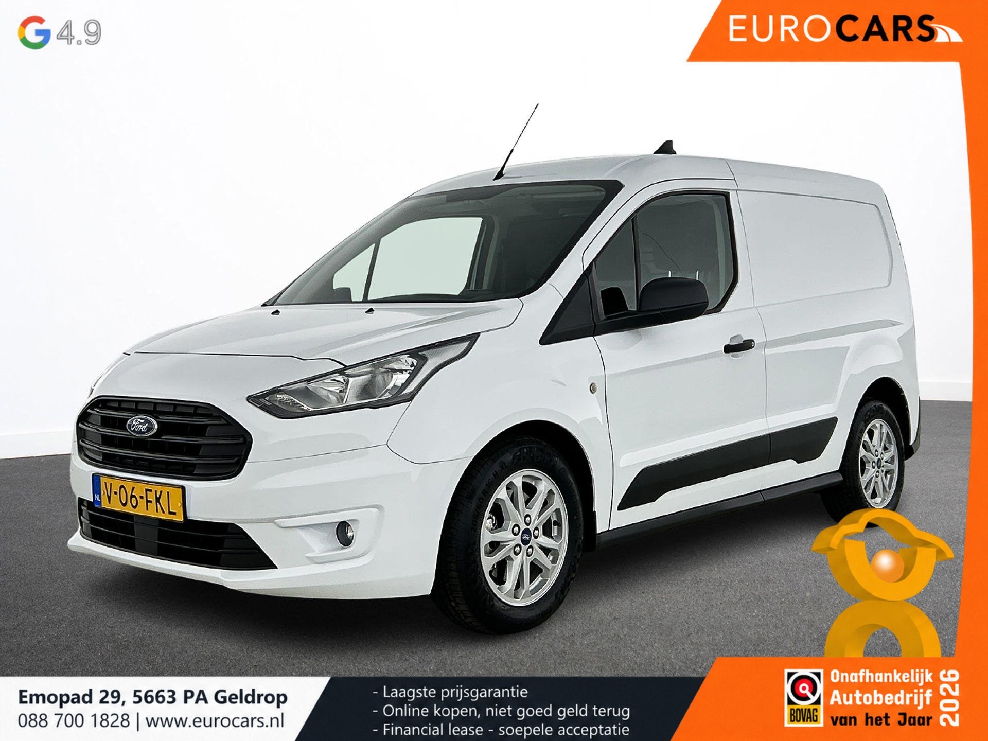Ford Transit Connect Automaat 100pk L1 Trend BPM VRIJ! Airco, 1390 kg, Stof, Gebruikt, Verwarmde buitenspiegels