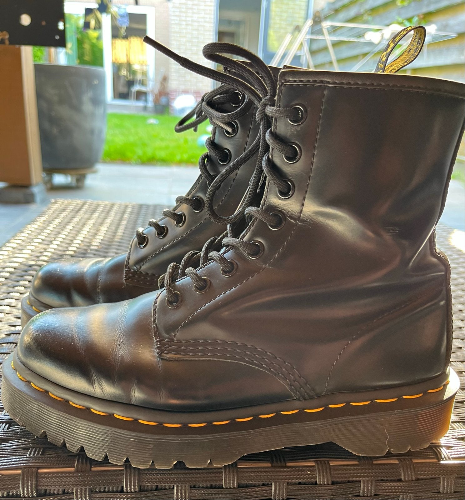 Dr. Martens Jadon Platform Boots Zwart - Maat 38, Zwart, Lage of Enkellaarzen, Ophalen of Verzenden, Zo goed als nieuw