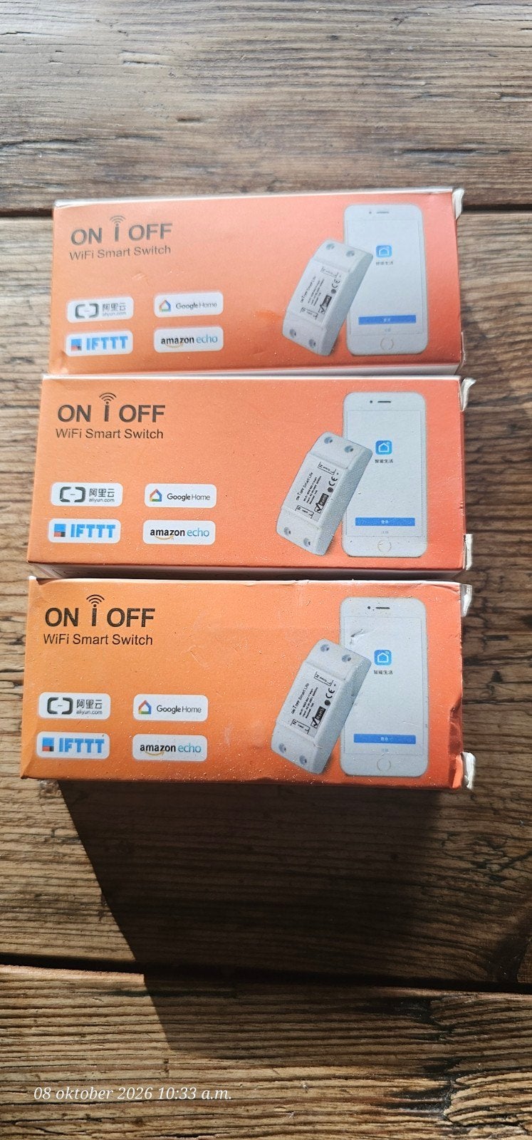 3x ON/OFF WiFi Smart Switch - Google Home & Amazon Echo, Ophalen, Nieuw