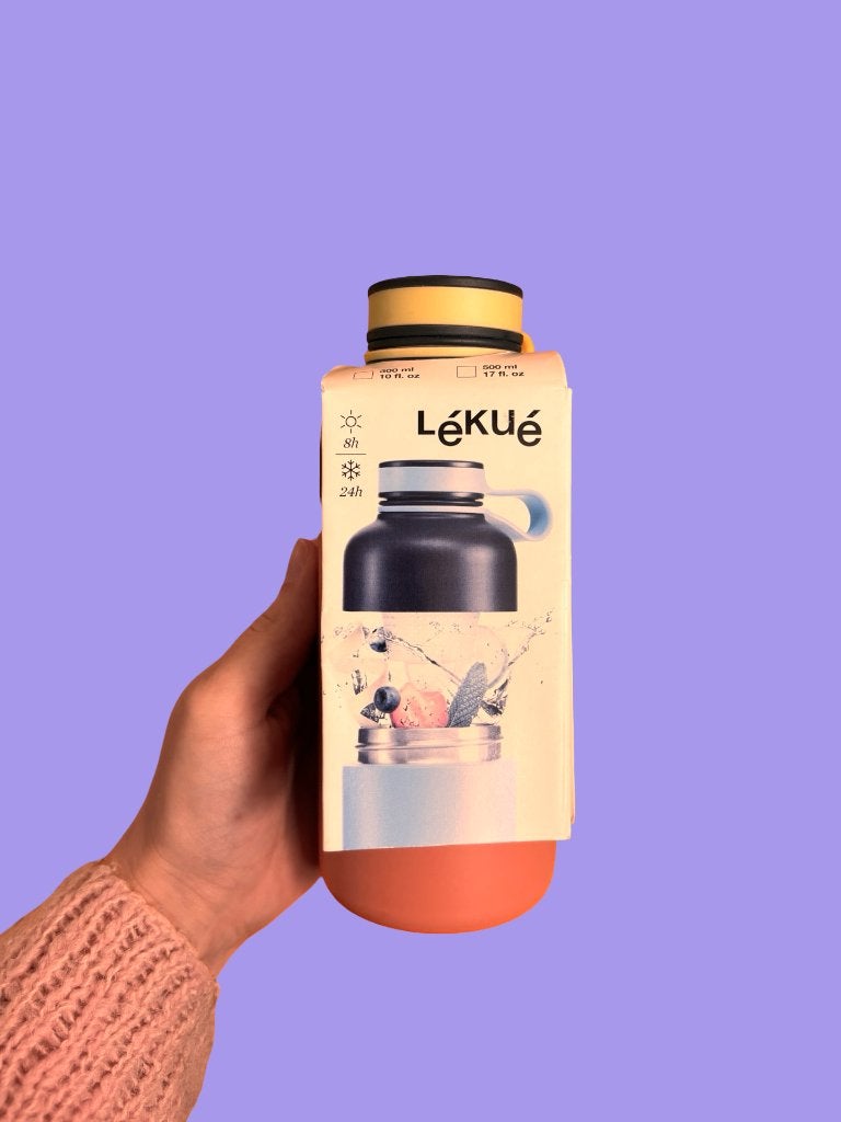 Lékué Thermosfles 300ml - 24u koud, 8u warm, Overige typen, Nieuw, Ophalen of Verzenden, Metaal