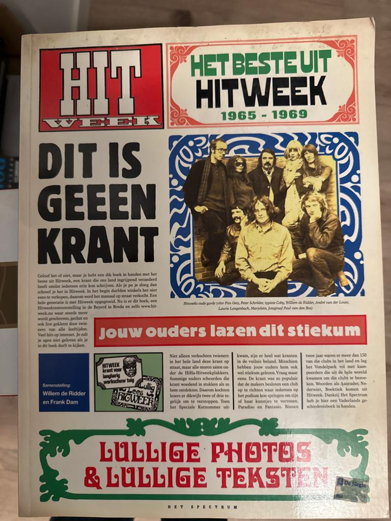 Het Beste Uit Hitweek 1965-1969 - Willem de Ridder, Boeken, Ophalen of Verzenden, Gelezen, Algemeen
