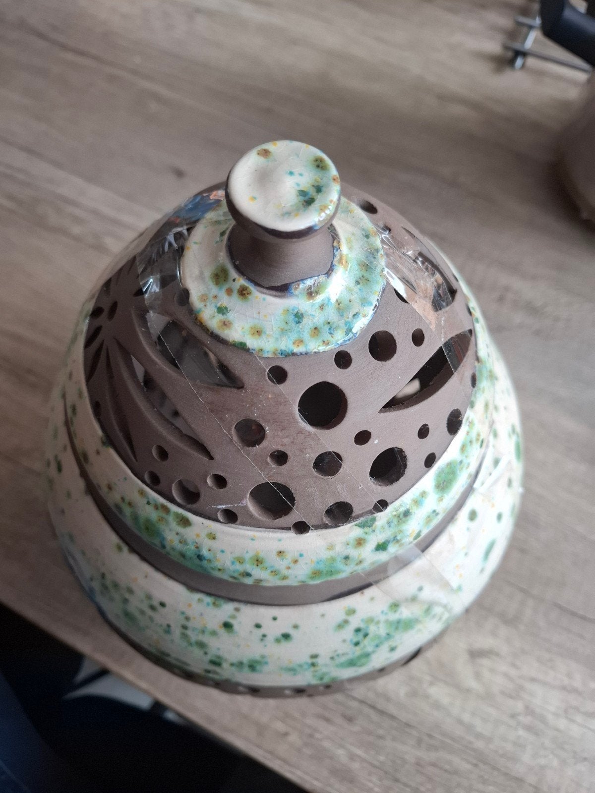 handgemaakt keramisch windlicht, Ophalen of Verzenden