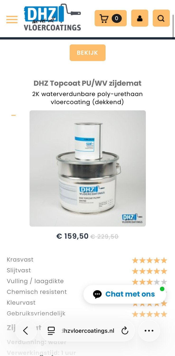 Epoxy coating dhz RAL kleur 7035, Ophalen, Zo goed als nieuw, Grijs