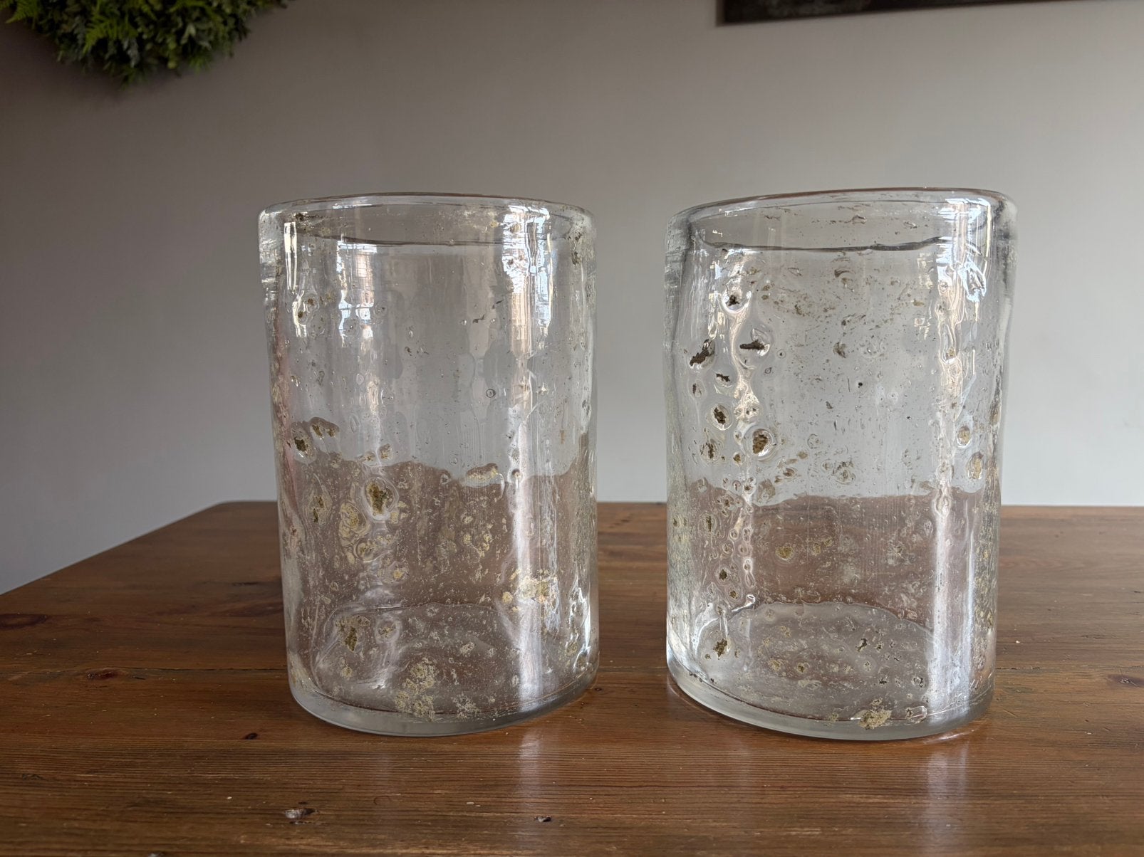Windlichten bubbelglas, Huis en Inrichting, Ophalen of Verzenden, Zo goed als nieuw