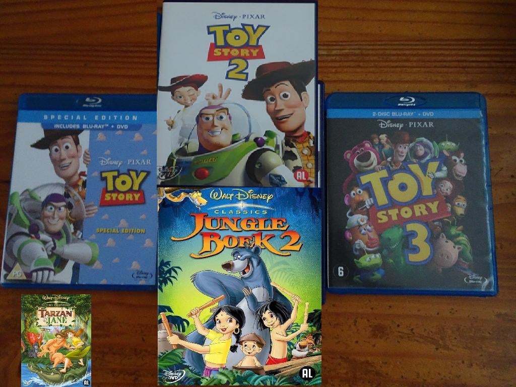 Disney dvds/blu-ray: Toy Story 1,2,3 + A Christmas Carol, Alle leeftijden, Ophalen of Verzenden, Zo goed als nieuw, Amerikaans