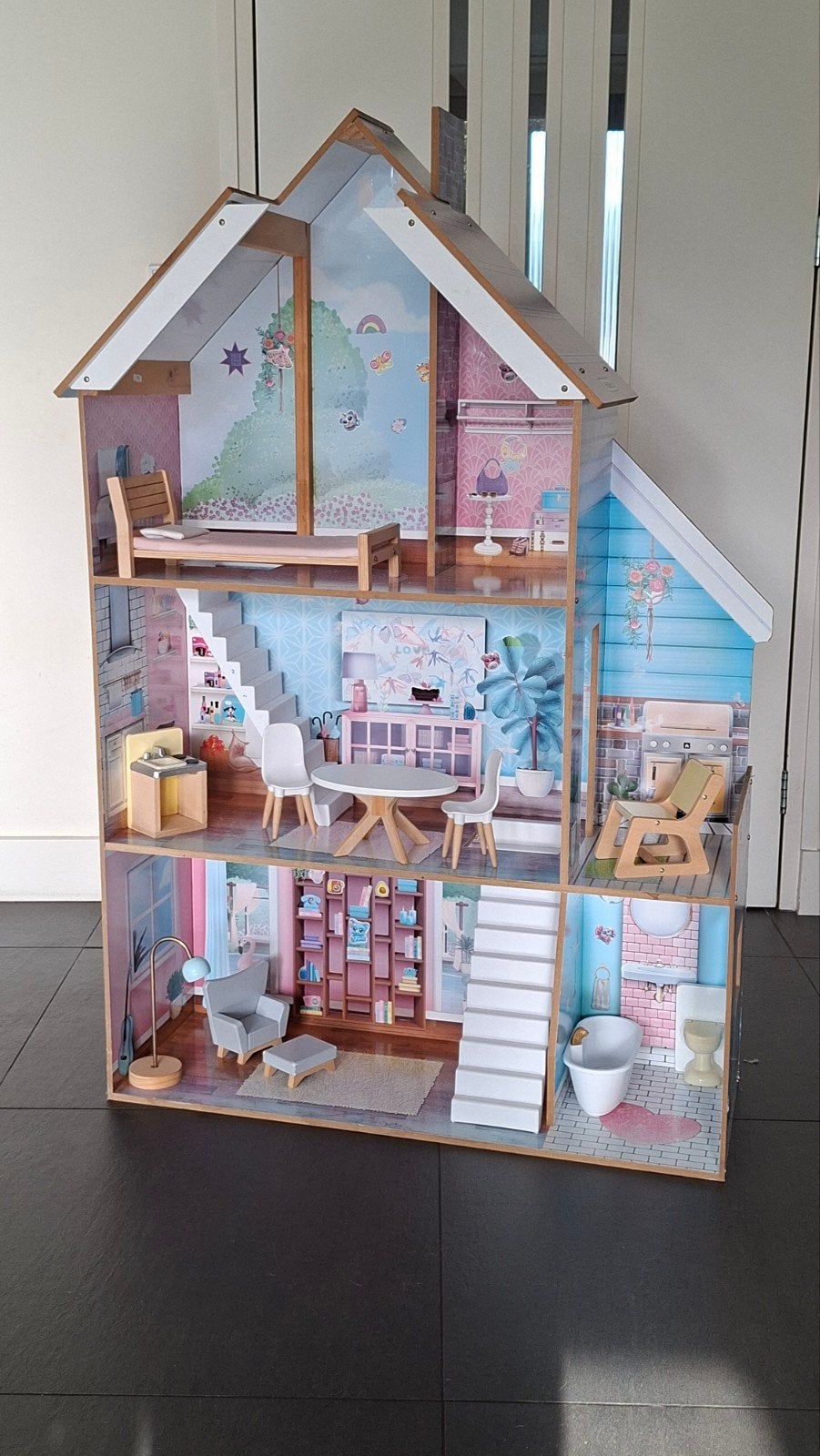 KidKraft Juliette Houten Poppenhuis met Meubels, Ophalen, Zo goed als nieuw, Poppenhuis