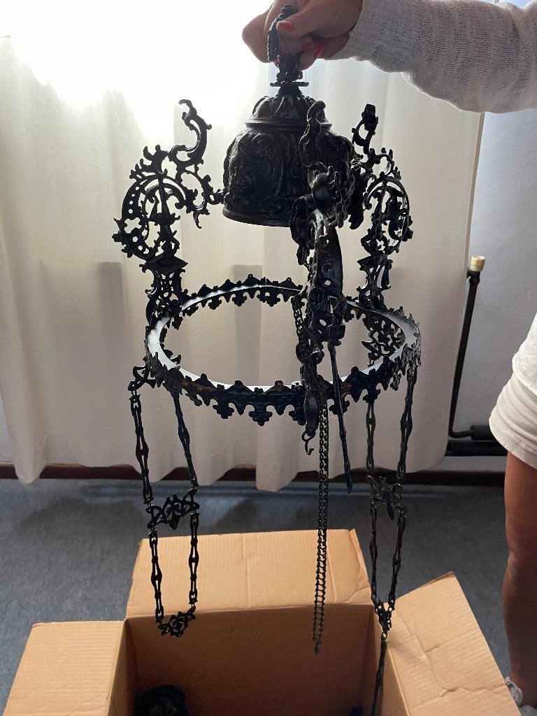 Antieke olielamp, Antiek en Kunst, Ophalen