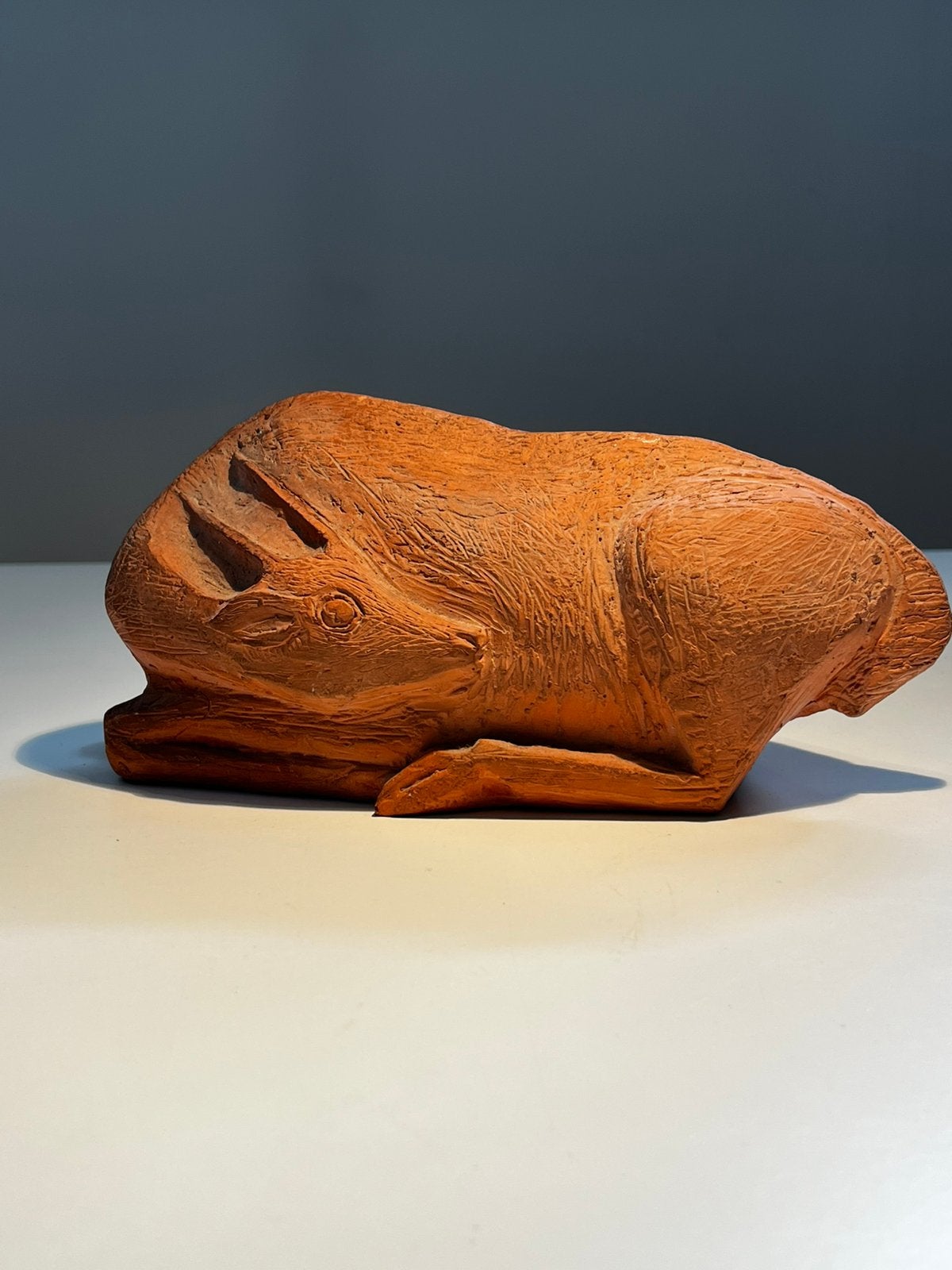 Art Deco Mid-Century terracotta gestileerd antilope gazelle, Ophalen of Verzenden