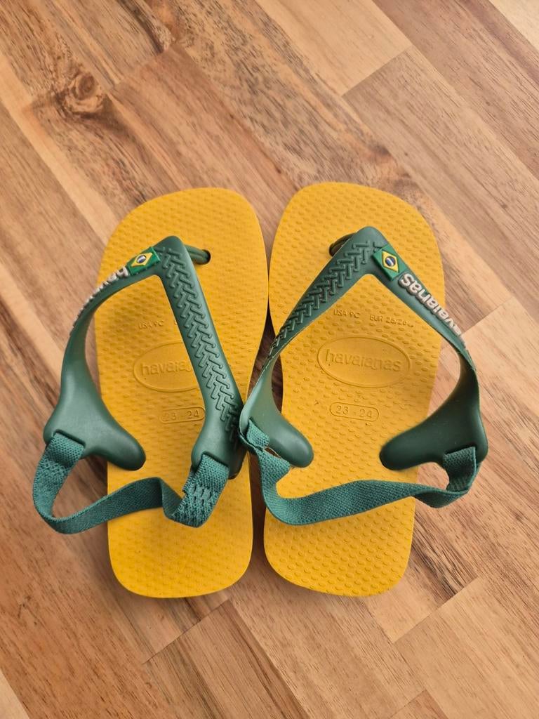 Havaianas teenslippers geel/groen maat 23/24, Kinderen en Baby's, Kinderkleding | Schoenen en Sokken, Jongen of Meisje, Overige typen