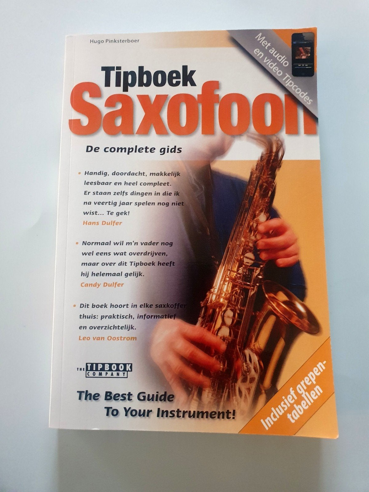 Tipboek Saxofoon: De complete gids met audio en video, Ophalen of Verzenden, Zo goed als nieuw, Instrument, Hugo Pinksterboer
