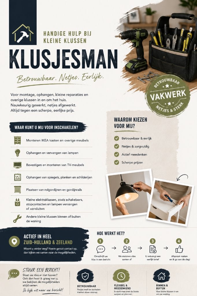 Monteren IKEA Kasten, Lampen, Klusjesman en Overige Klusjes, Ophalen