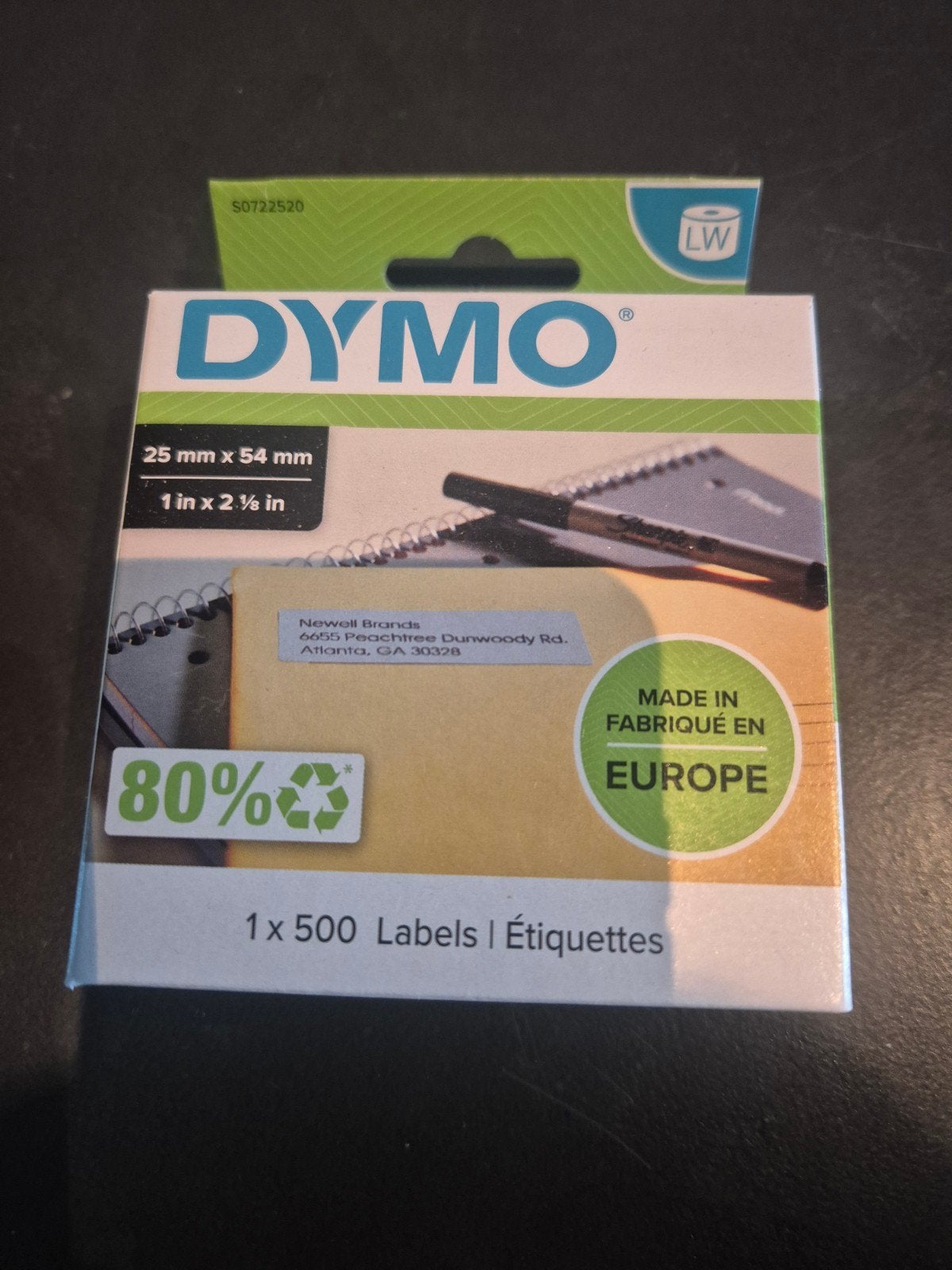 6x Dymo LW Etiketten 25x54mm Dymo S0722520 / 11352, Ophalen of Verzenden, Nieuw