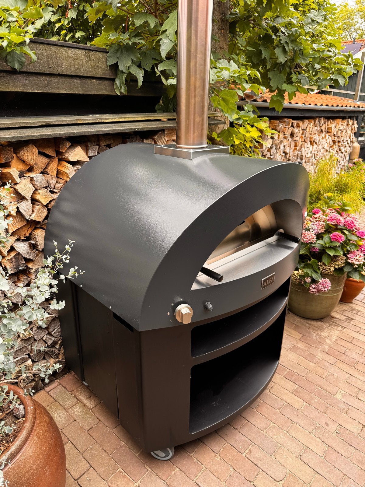 Alfa Forni Moderno 5 Pizze Gas Pizzaoven Zo Goed als Nieuw, Ophalen, Ovens, Magnetrons en Steamers