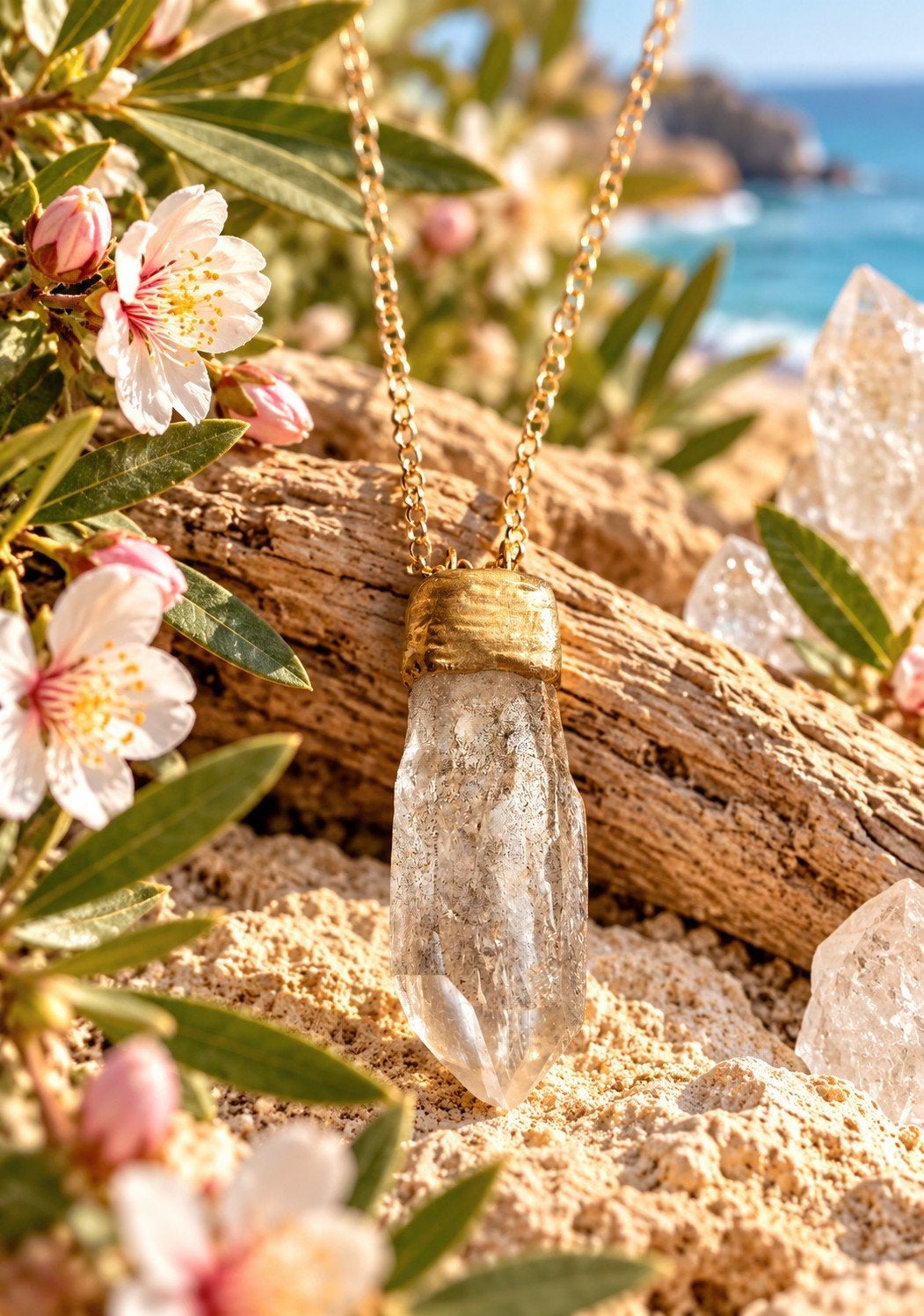 Ketting met sjamaan protector kwarts hanger, Ophalen of Verzenden, Nieuw