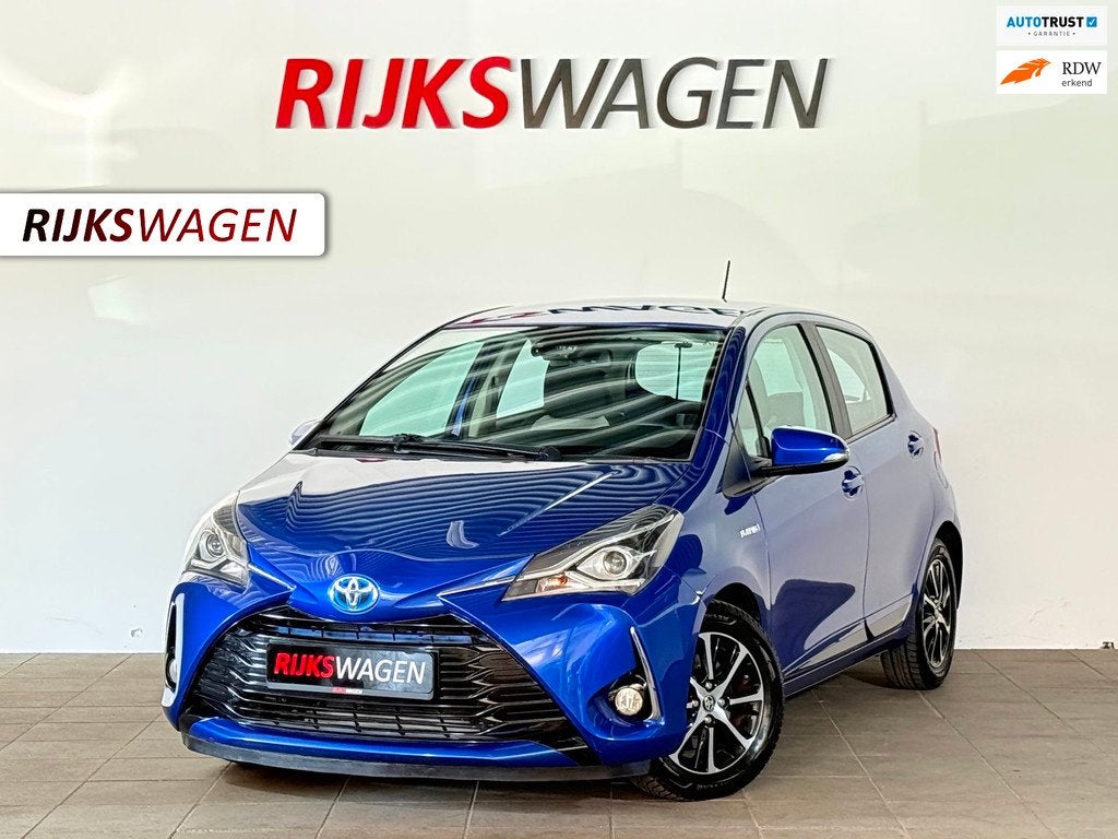 Toyota Yaris 1.5 Hybrid Executive Automaat/Keyless/Navi/Came, Gebruikt, 4 cilinders, Met garantie (alle), Blauw