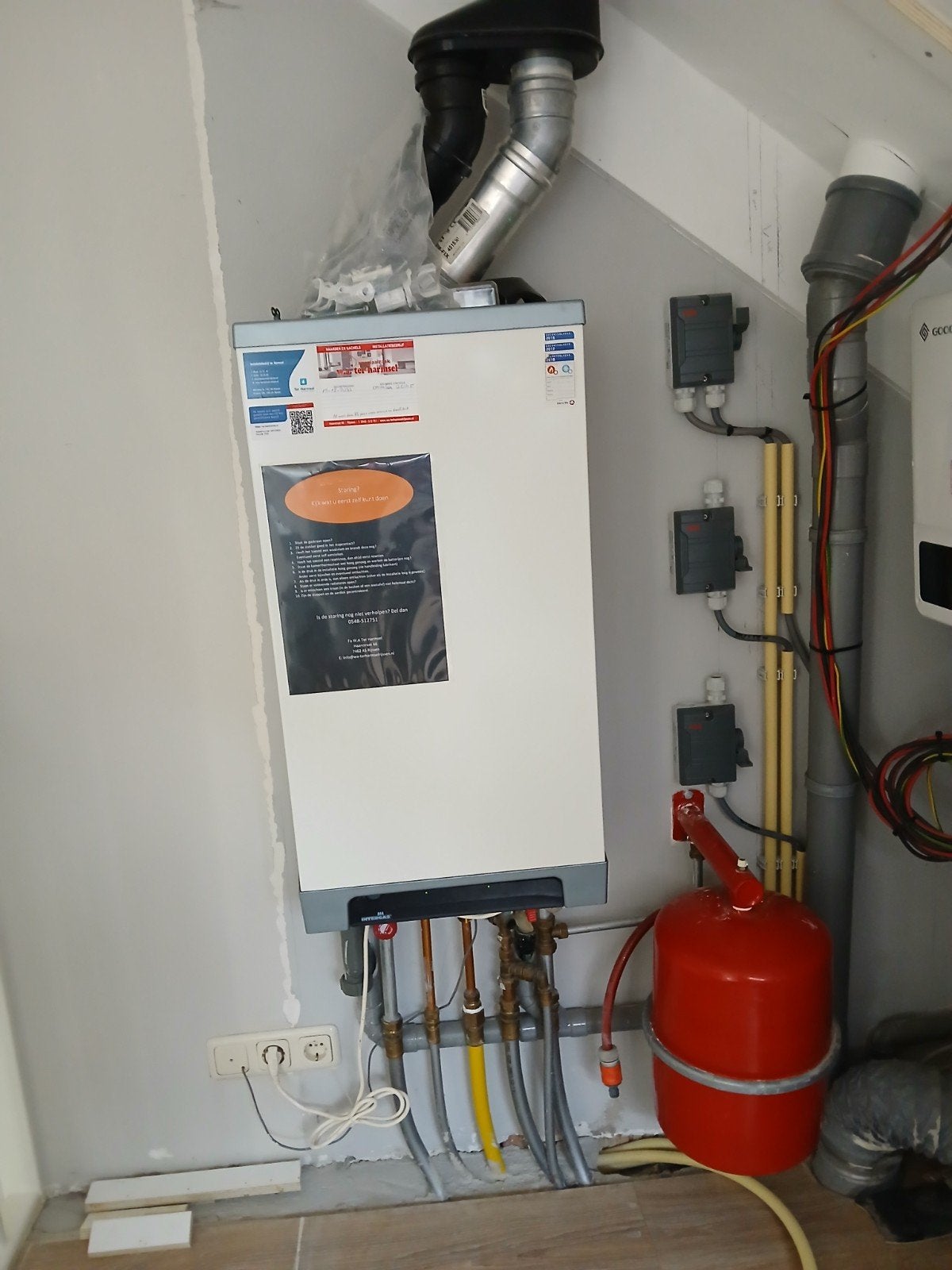 Intergas Kompakt HR 36/30 CV-ketel, bouwjaar 2008, Ophalen, Gebruikt, Hoog rendement (Hr), Cv-ketel of Combi-ketel