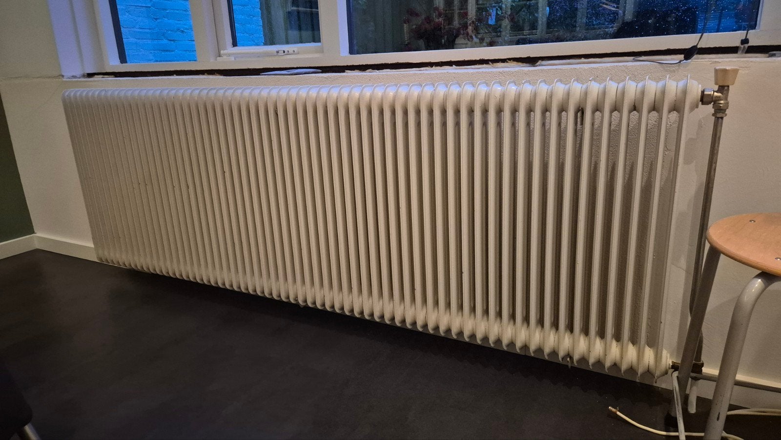 leden  radiator, klassiek model, 30 tot 80 cm, Gebruikt, Radiator, 150 cm of meer