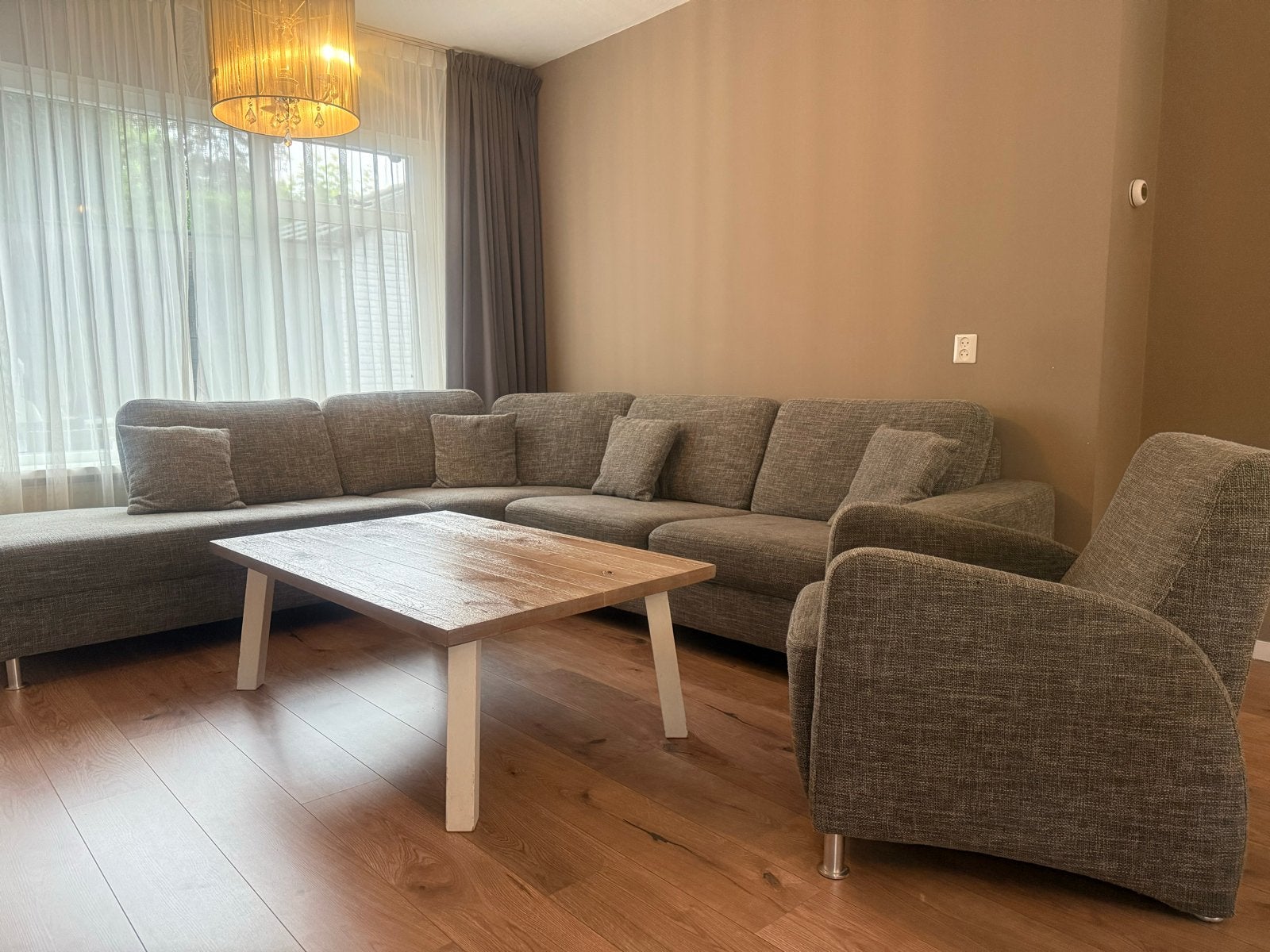 Salontafel landelijk, Ophalen, Zo goed als nieuw, Rechthoekig, 75 cm of meer