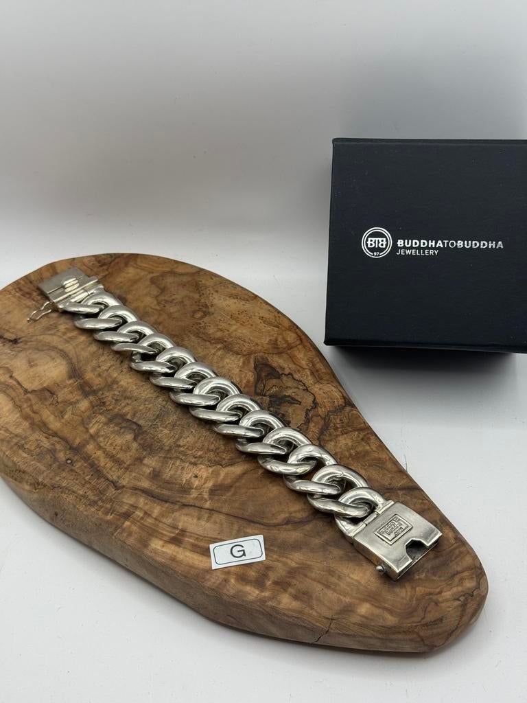 “CHRIS XL” buddha to buddha 24,5cm• Maat: G “GEPOLIJST”, Sieraden, Tassen en Uiterlijk, Armbanden, Ophalen of Verzenden, Zo goed als nieuw