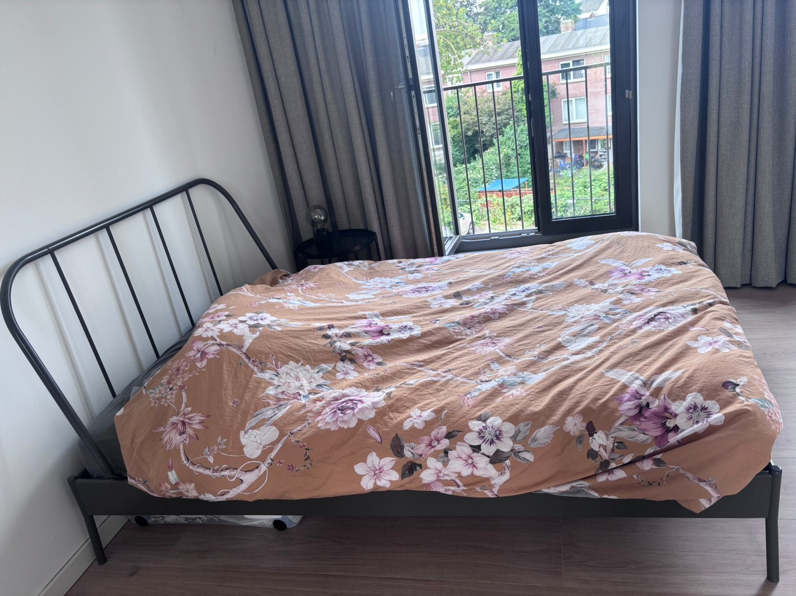 Ikea bed, Ophalen, Gebruikt, Zwart, Tweepersoons