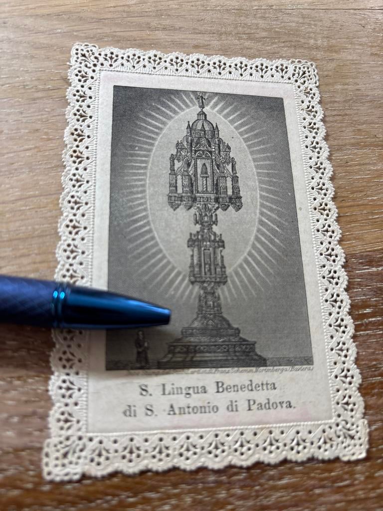 Antieke Devotieprent S. Antonio di Padova - Religieus, Ophalen of Verzenden