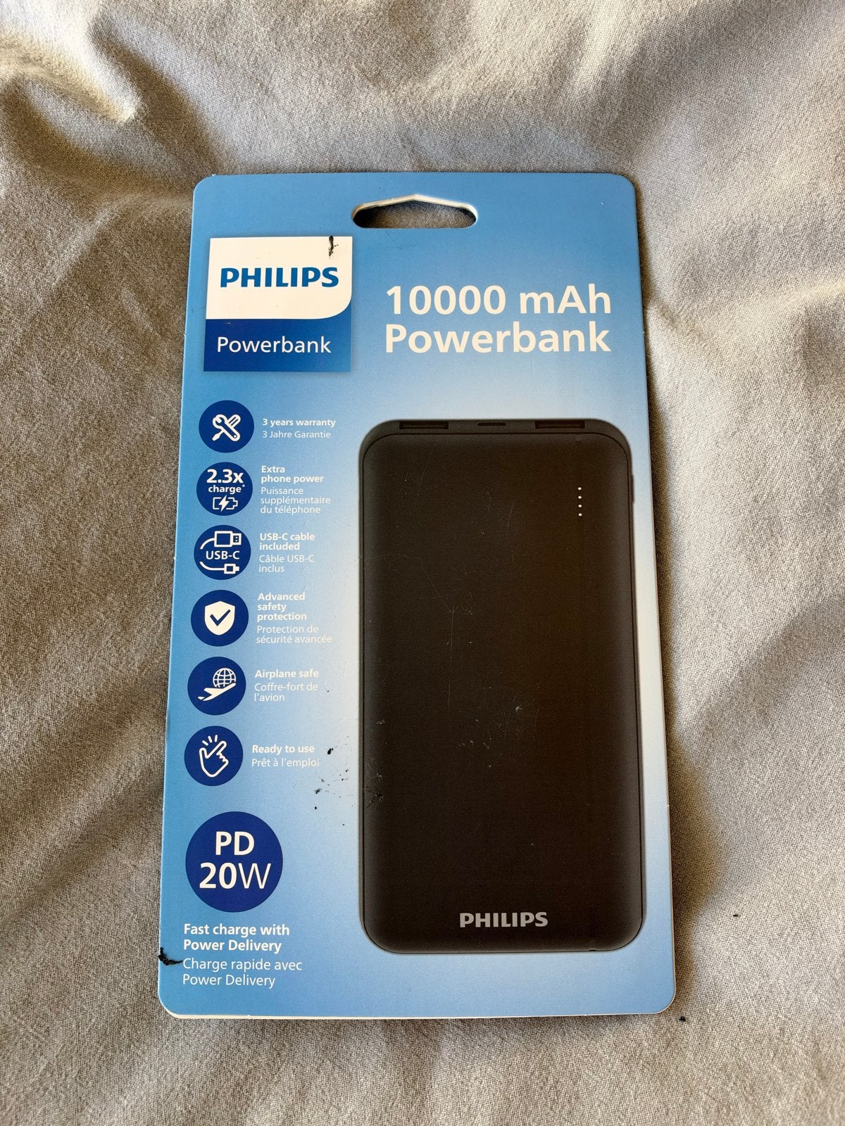 Philips Powerbank 10000 mAh met Power Delivery, Ophalen of Verzenden, Nieuw
