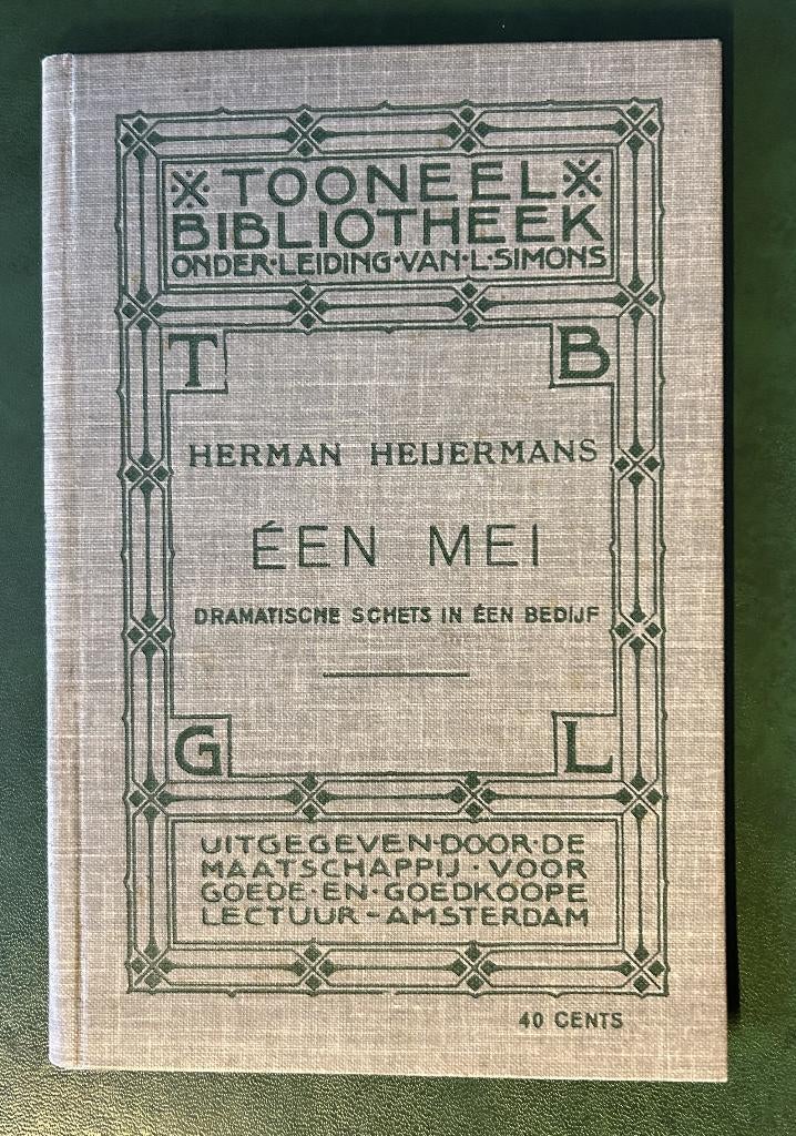 Één mei – Herman Heijermans | ca 1912 - ex libris J. van Eck, Boeken, Kunst en Cultuur | Dans en Theater, Zo goed als nieuw, Toneel
