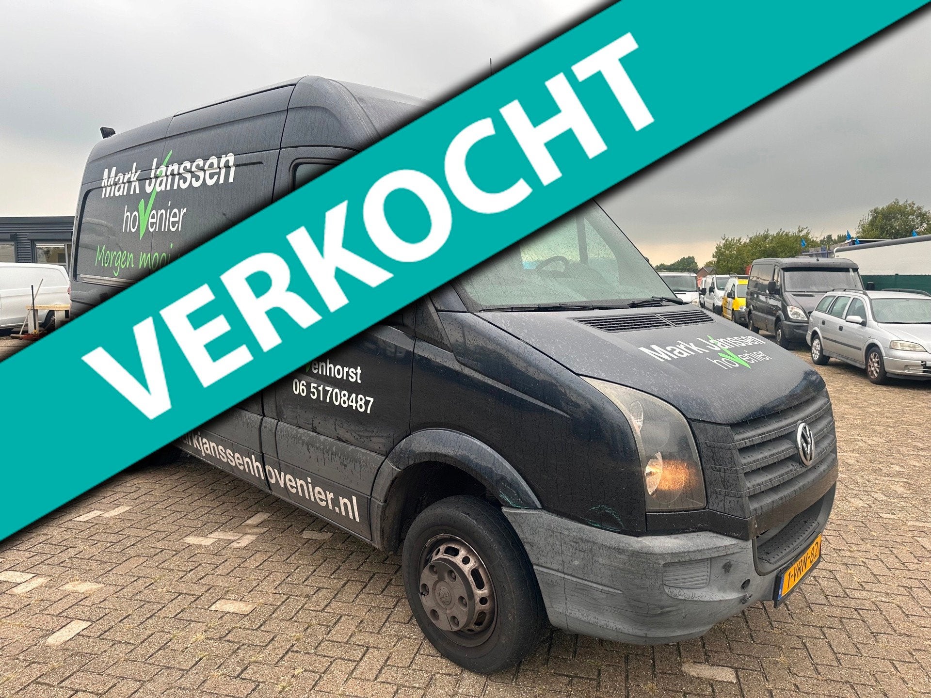 Volkswagen Crafter 50 2.0 TDI L2H2 Bj'10-2011 MOTOR ROOKT !, Auto's, Euro 5, Gebruikt, Zwart, 4 cilinders