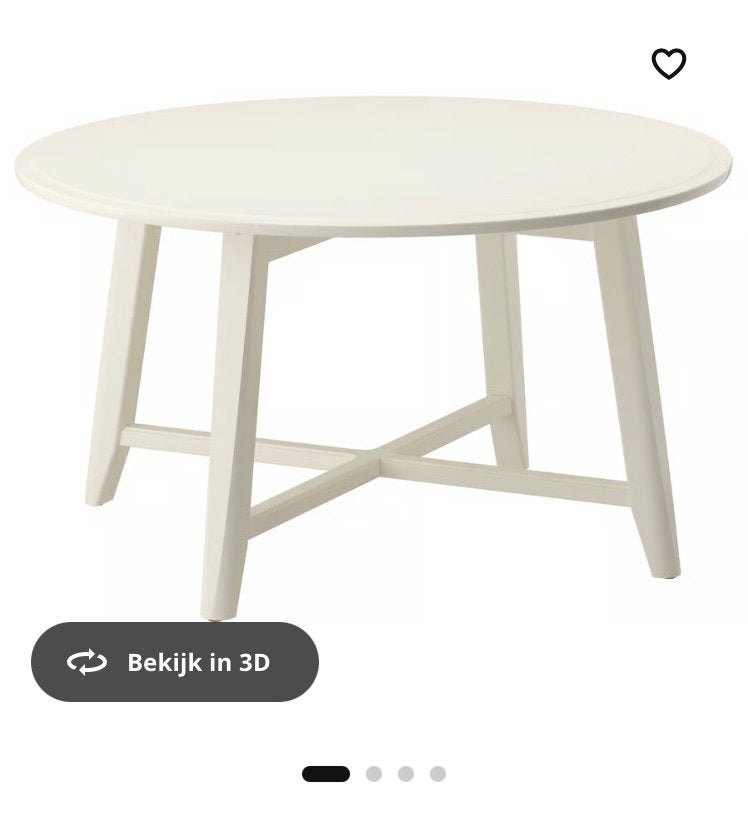 Salontafel wit ikea rond zgan, Huis en Inrichting, Ophalen, Zo goed als nieuw