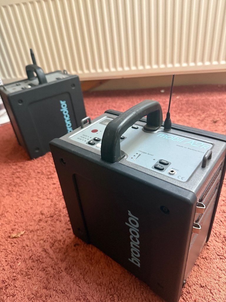 Broncolor Mobil A2L en Mobil A2R power pack, Ophalen, Gebruikt, Broncolor, Overige typen