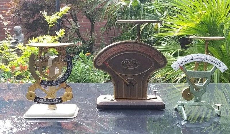 Drie antieke brievenwegers, Antiek en Kunst, Ophalen