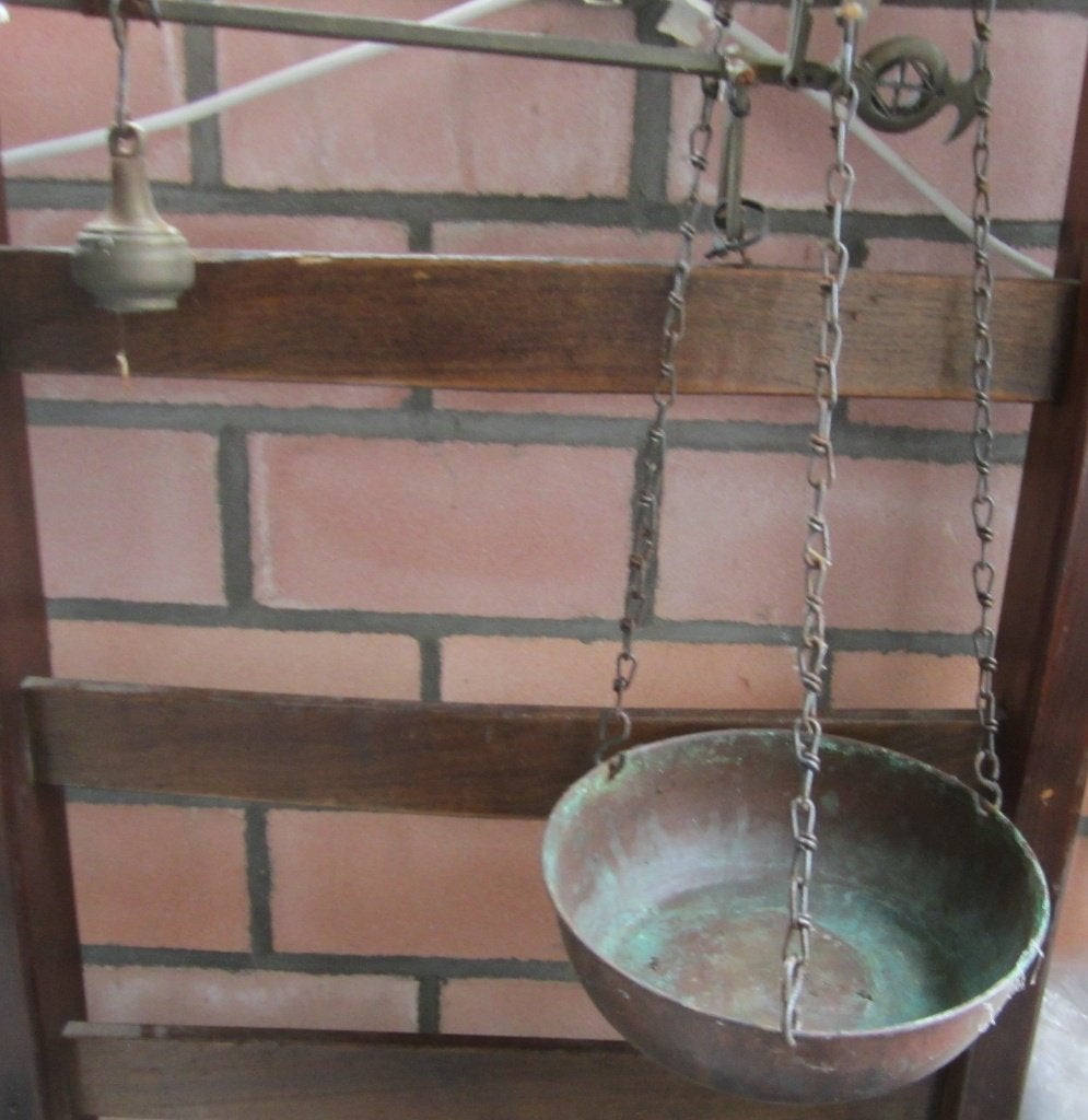 BASCULE WEEGSCHAAL / PLANTEN HANGER, Antiek en Kunst, Ophalen