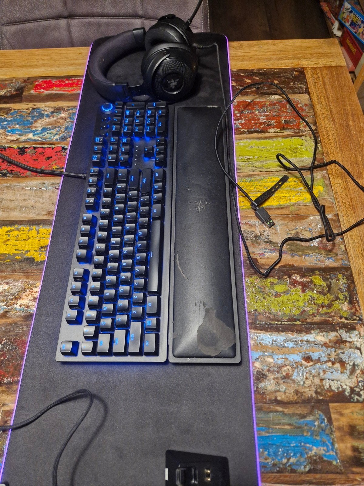 Razer Viper gaming set up incl muis, toetsenbord muismat enz, Rechtshandig, Muis, Gaming muis, Ophalen of Verzenden
