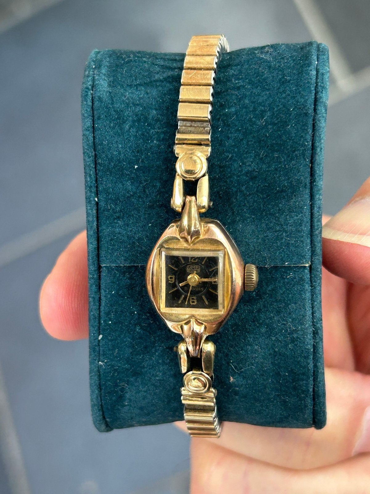 Vintage UMF Ruhla Dames Cocktailhorloge - Jaren '50/'60, Overige merken, Overige materialen, Gebruikt, Polshorloge