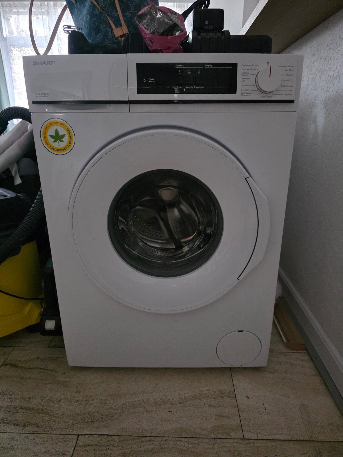 Sharp 8kg 1400rpm Wasmachine - Werkt perfect!, Ophalen of Verzenden
