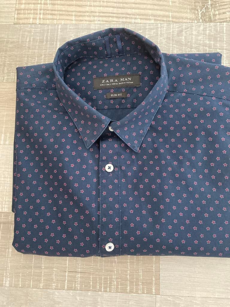 Nieuw Overhemd Zara slim fit Maat M, Ophalen of Verzenden, Nieuw, Blauw, Halswijdte 39/40 (M)