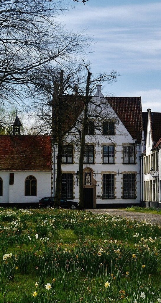 Litho T.G.M. van Hettinga Tromp /begijnhof Brugge 1929, Origineel, Overige onderwerpen, Ophalen of Verzenden, Lithografie