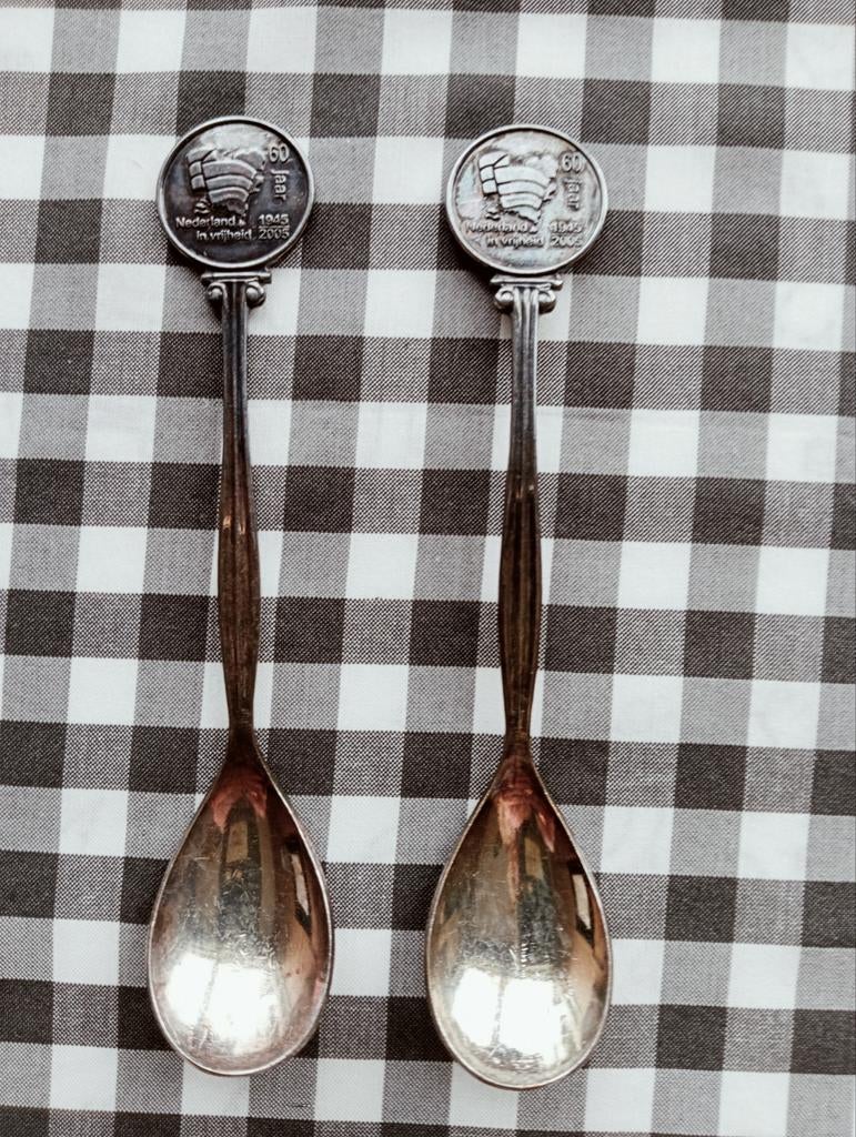 Lepeltjes 60 jaar bevrijding Nederland in vrijheid, Ophalen of Verzenden