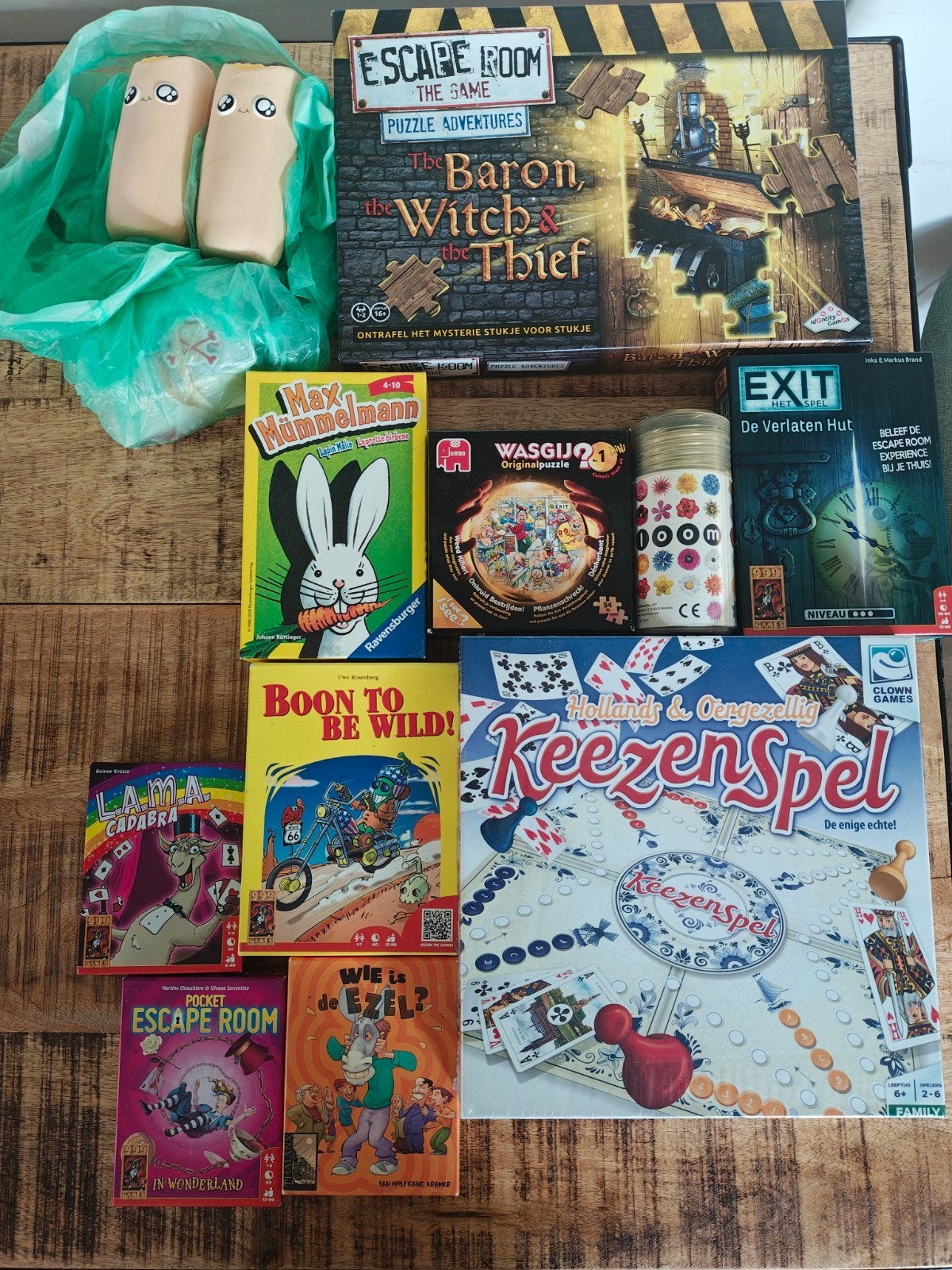 Grote collectie bordspellen, kaartspellen en escape room, Vijf spelers of meer, Ophalen of Verzenden, Zo goed als nieuw, Reisspel