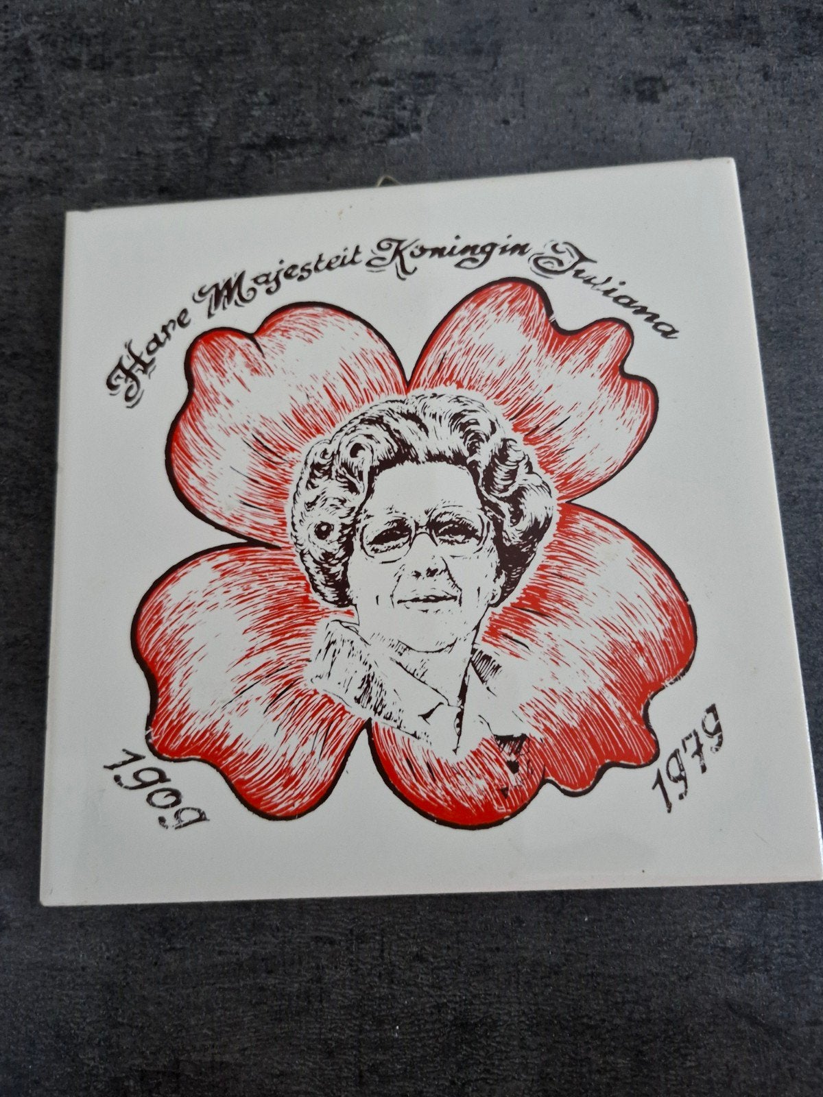 Set van 4 Koninklijke Tegels Juliana & Beatrix, Antiek en Kunst, Ophalen of Verzenden