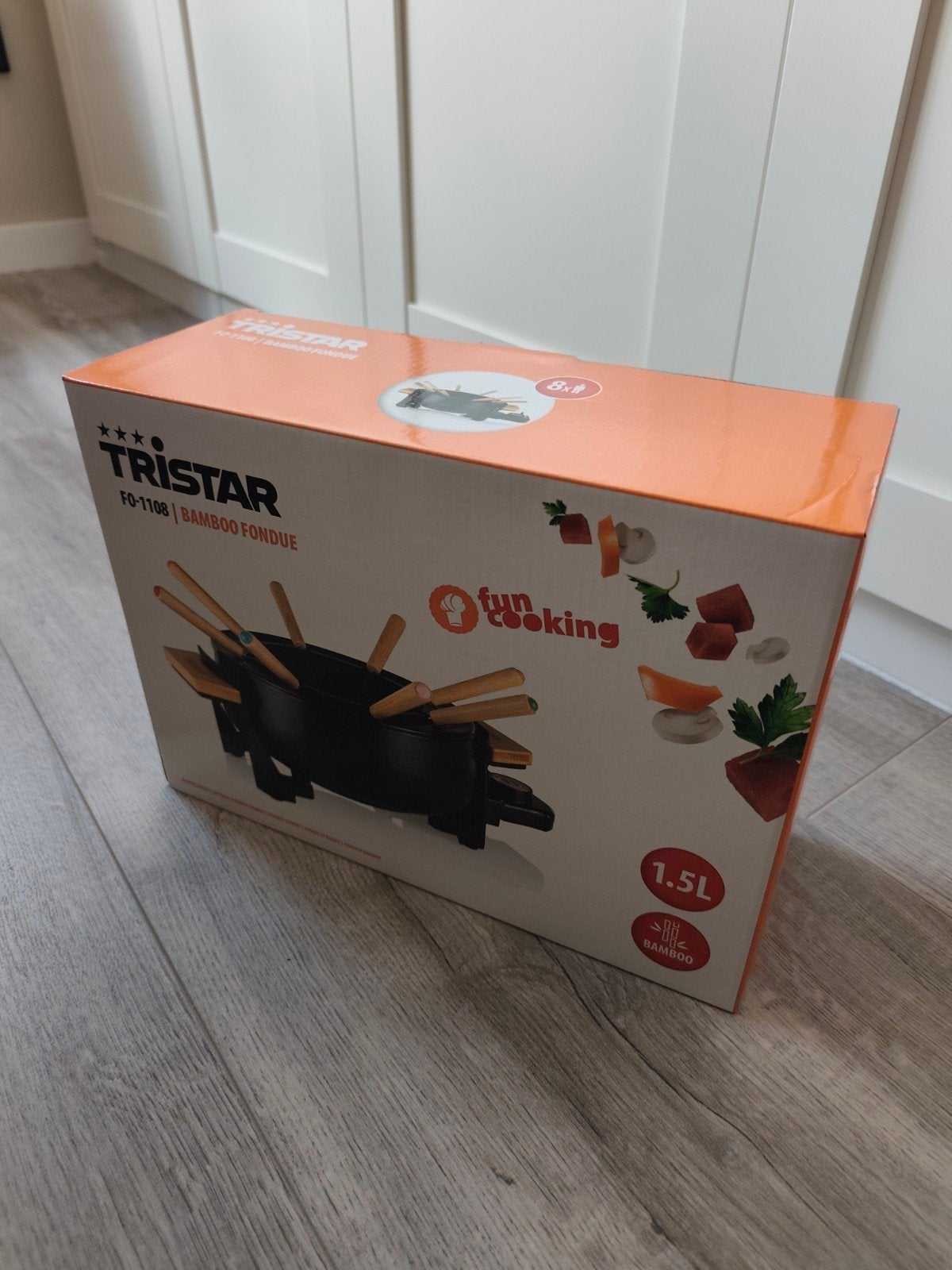 Tristar F0-1108 Bamboe Fondue 1.5L - Nieuw in doos, Ophalen of Verzenden, Nieuw, Elektrisch, Fondueset