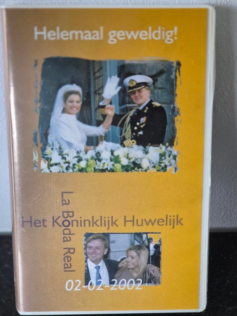 Videoband huwelijk Willen Alexander en Maxima, Ophalen of Verzenden, Gebruikt, Nederland, Overige typen