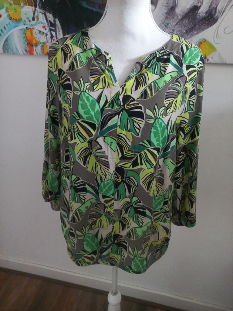Leuke Rabe blouse maat 42 met bladprint, Rabe, Maat 46/48 (XL) of groter, Ophalen of Verzenden, Zo goed als nieuw