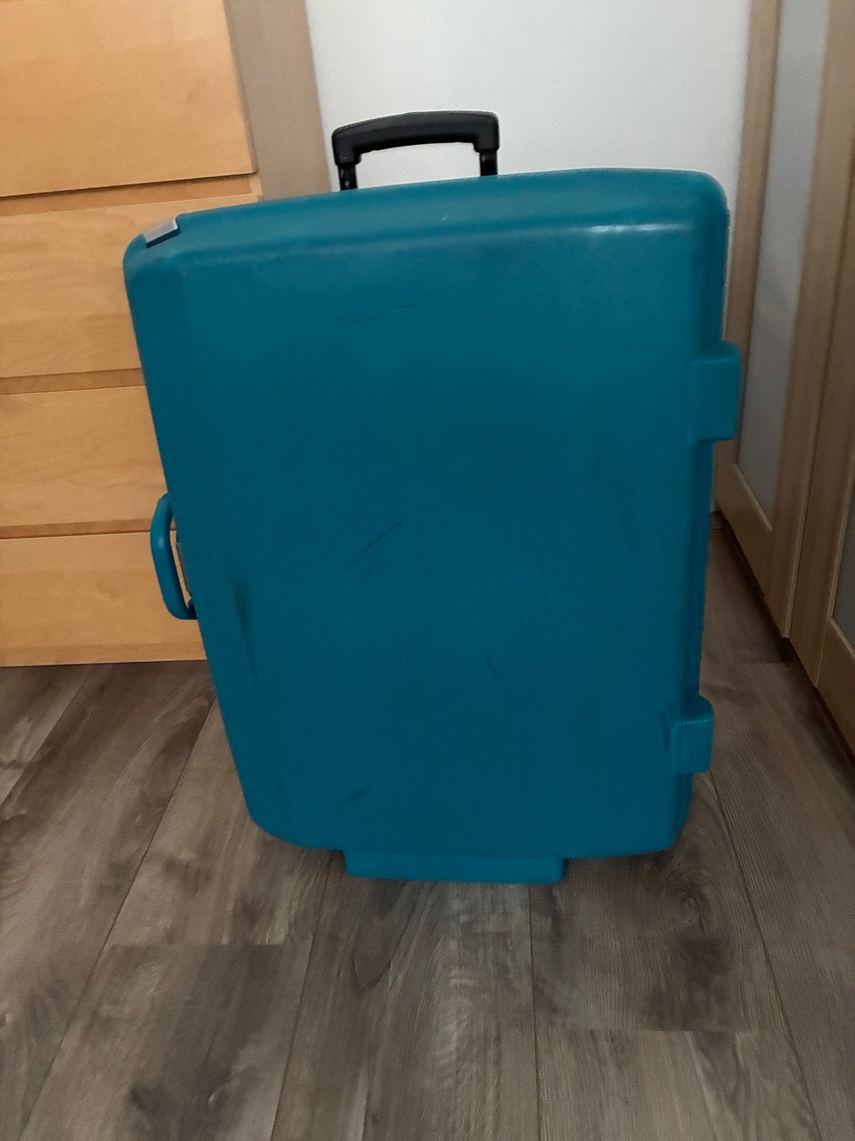 American Tourister Koffer - Turquoise met Wieltjes 102 liter, Ophalen, Gebruikt, Hard kunststof, 45 tot 55 cm