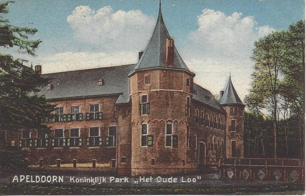 Apeldoorn (Gld.) Kon. Park Het Oude Loo, Treinstempel 1920, Ophalen of Verzenden, Voor 1920, Gelopen, Gelderland