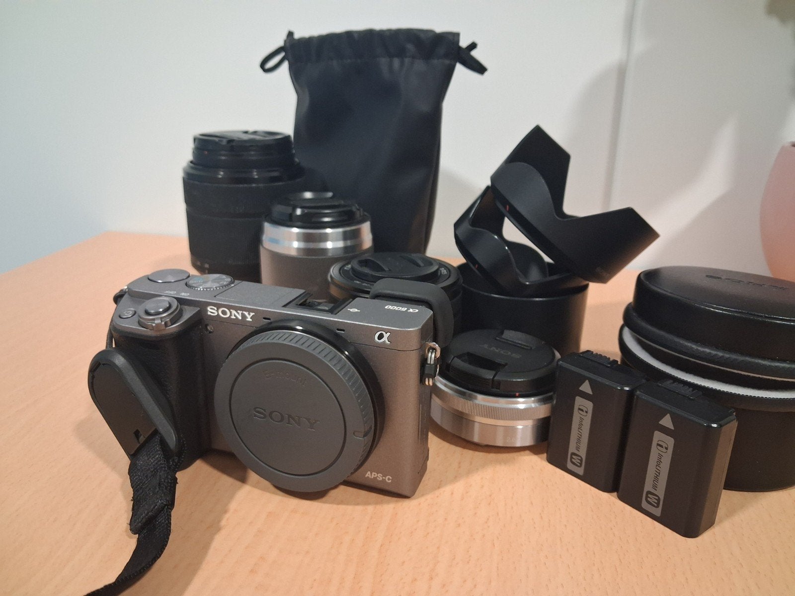 Sony A6000 Systeemcamera Set met 4 Lenzen