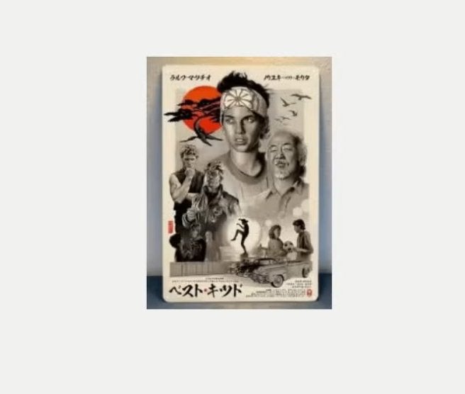 Vintage metalen bordje Karate Kid (30x20cm), Ophalen of Verzenden, Nieuw, Reclamebord