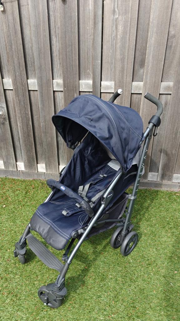 Chicco Liteway buggy met travelbag en tashaken, Ophalen, Gebruikt, Overige merken, Verstelbare rugleuning