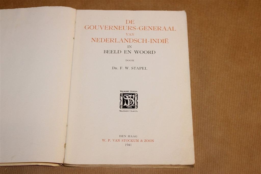 Gouverneurs-Generaal Ned-Indië — F.W. Stapel [1941], Ophalen of Verzenden, Gelezen